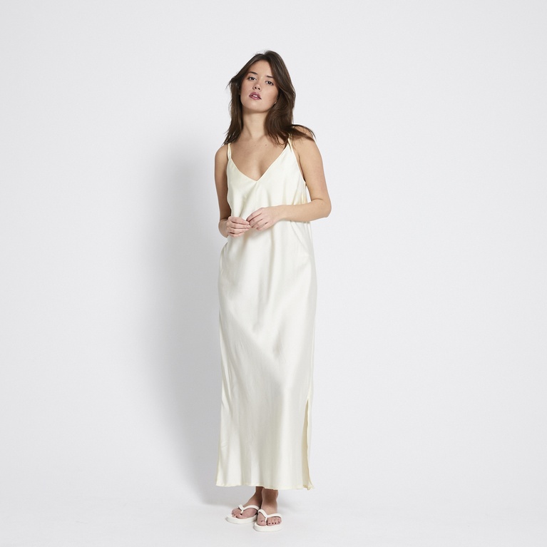 V-neck satin dress "Diane"